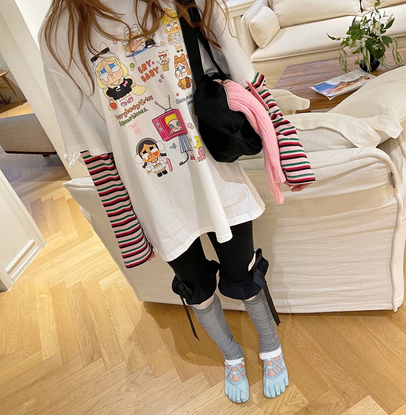BOUTIQUE-L韓國直郵㊣女士新款職業推薦熱賣休閑25春夏長袖T恤BOUTIQUE-L長袖T恤