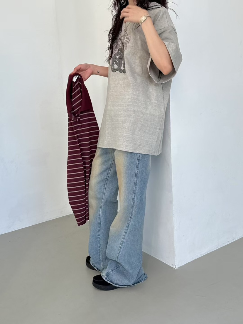MINIMUZE韓國代購㊣女士新品25春夏人氣時尚推薦真品牛仔褲MINIMUZE牛仔褲