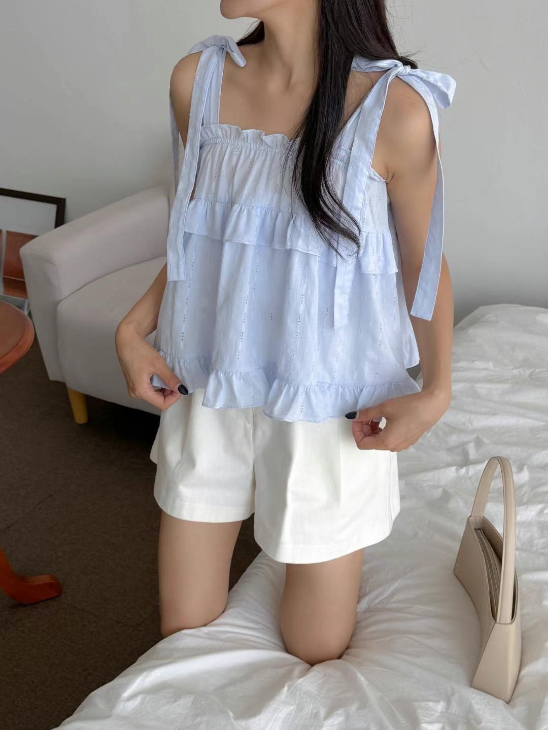THE ORA東大門㊣直郵女裝新款推薦25春夏休閑職業吊帶背心THE ORA吊帶/背心圖色1