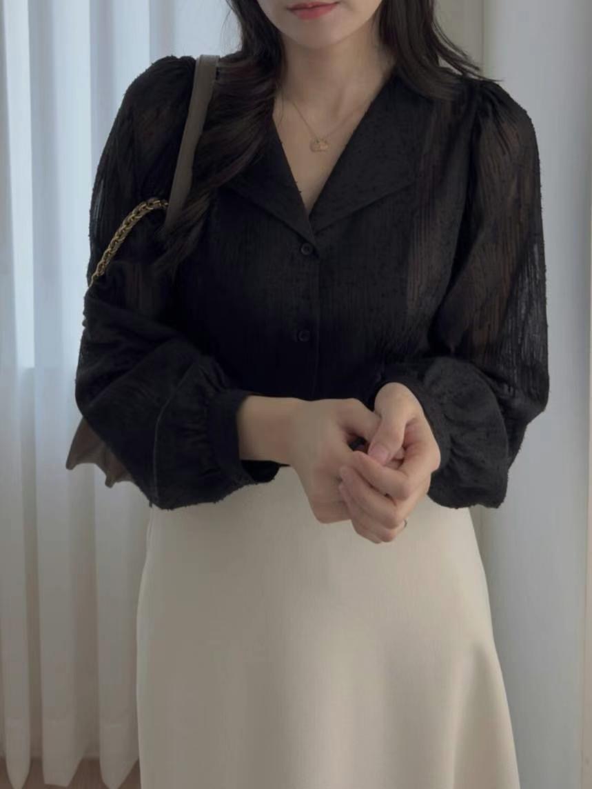 THE ORA東大門㊣直郵女士新品人氣職業休閑25春夏襯衫蕾絲衫THE ORA襯衫/蕾絲衫圖色2