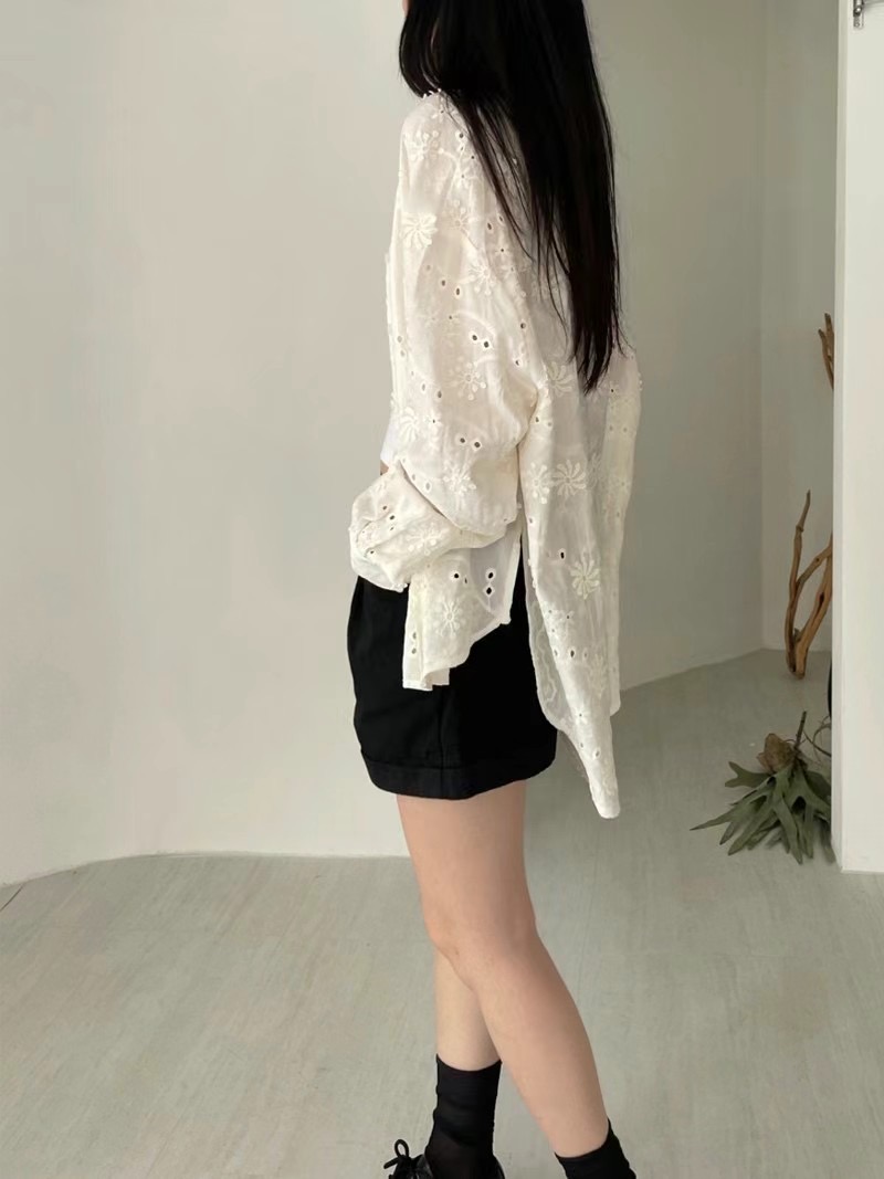 UNTIL韓國代購㊣女士新款人氣推薦職業時尚休閑25春夏襯衫蕾絲衫UNTIL襯衫/蕾絲衫