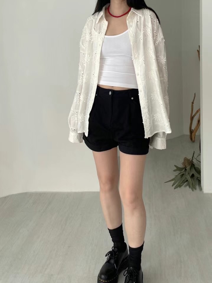 UNTIL韓國代購㊣女士新款人氣推薦職業時尚休閑25春夏襯衫蕾絲衫UNTIL襯衫/蕾絲衫