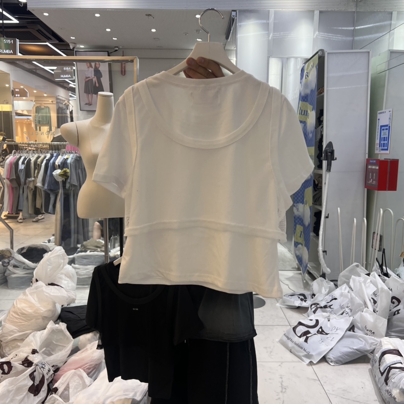 NON CLIP韓國代購㊣女裝新品休閑時尚推薦真品25春夏T恤假兩件NON CLIPT恤