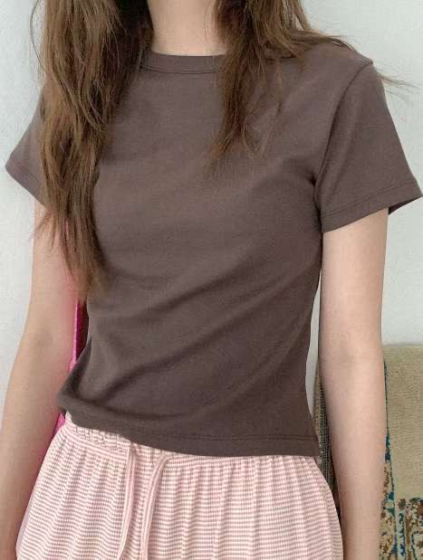 PASTELDEER韓國代購㊣女裝新款真品25春夏休閑人氣熱賣時尚T恤PASTELDEERT恤圖色5
