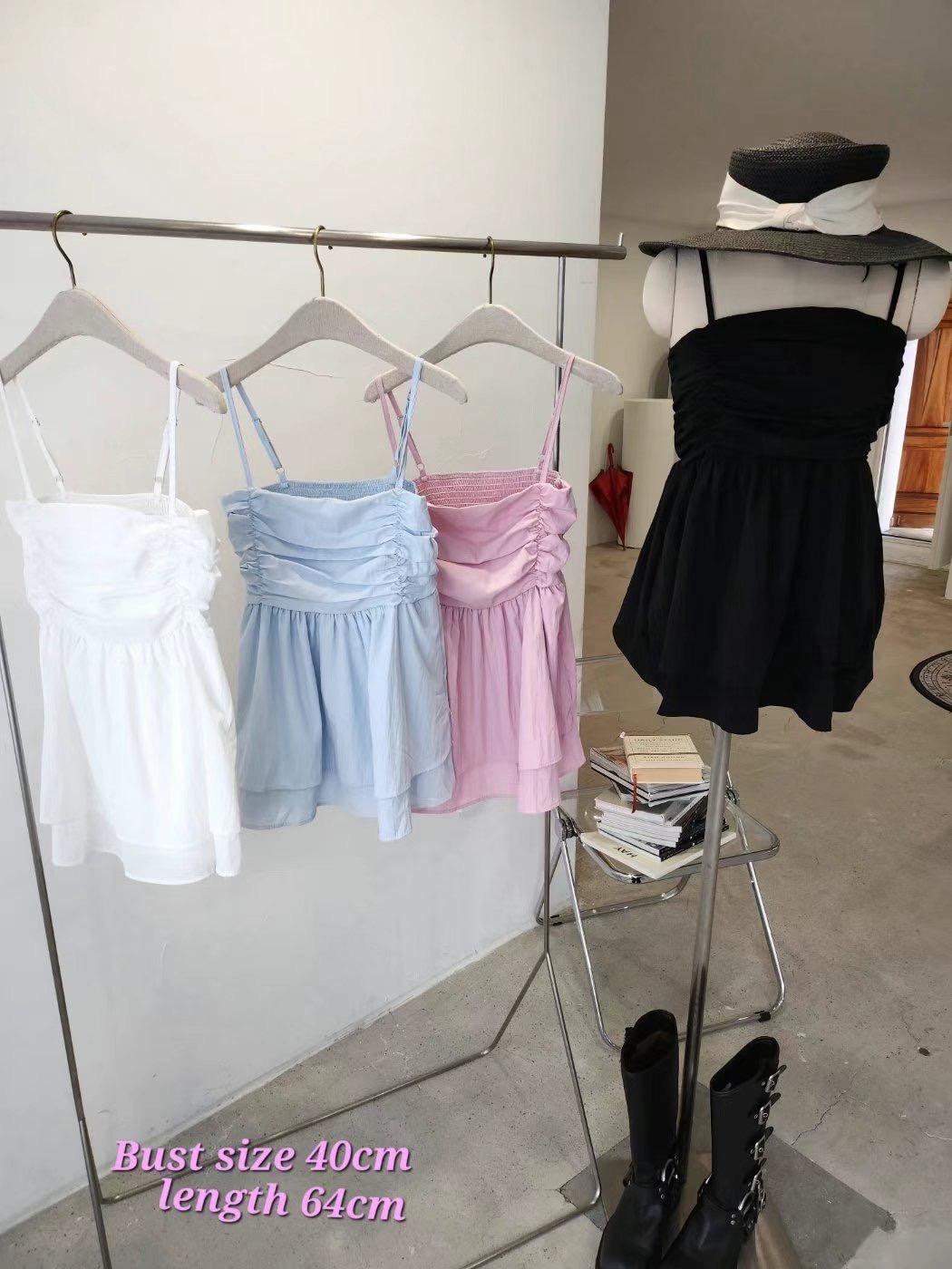 LAYERING東大門㊣代購女裝新款休閑人氣推薦25春夏吊帶背心褶皺LAYERING吊帶/背心