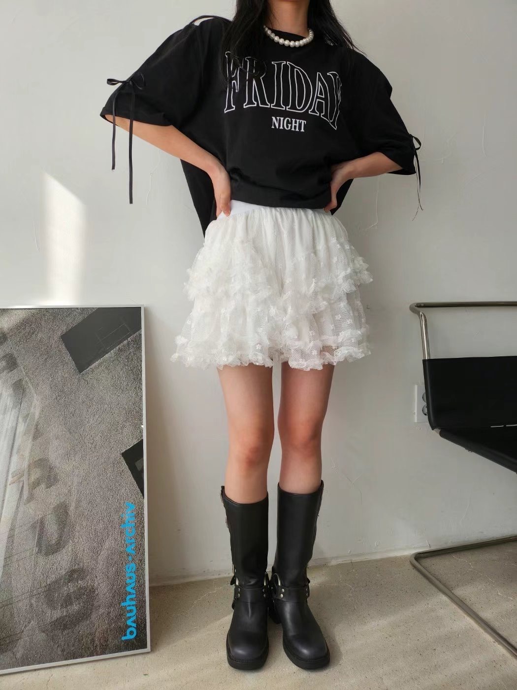 LAYERING韓國代購㊣女士新品休閑熱賣時尚推薦人氣短裙可愛的LAYERING短裙