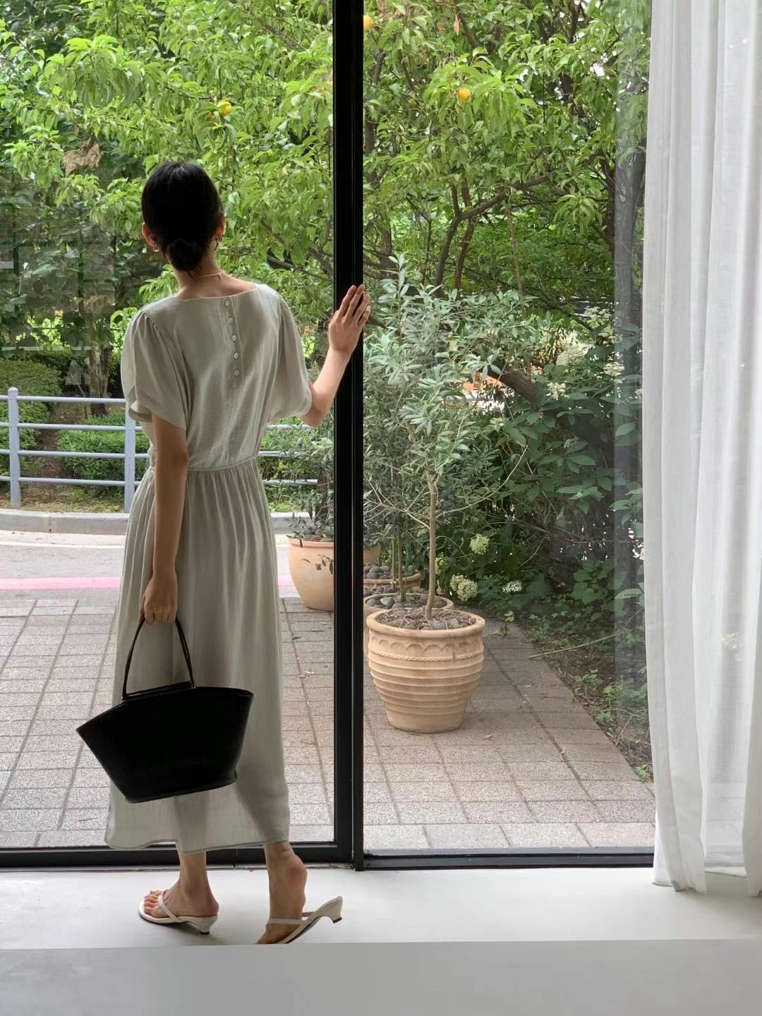INOUF東大門㊣直郵女裝新款真品休閑時尚25春夏人氣推薦連衣裙INOUF/FLUTTER連衣裙