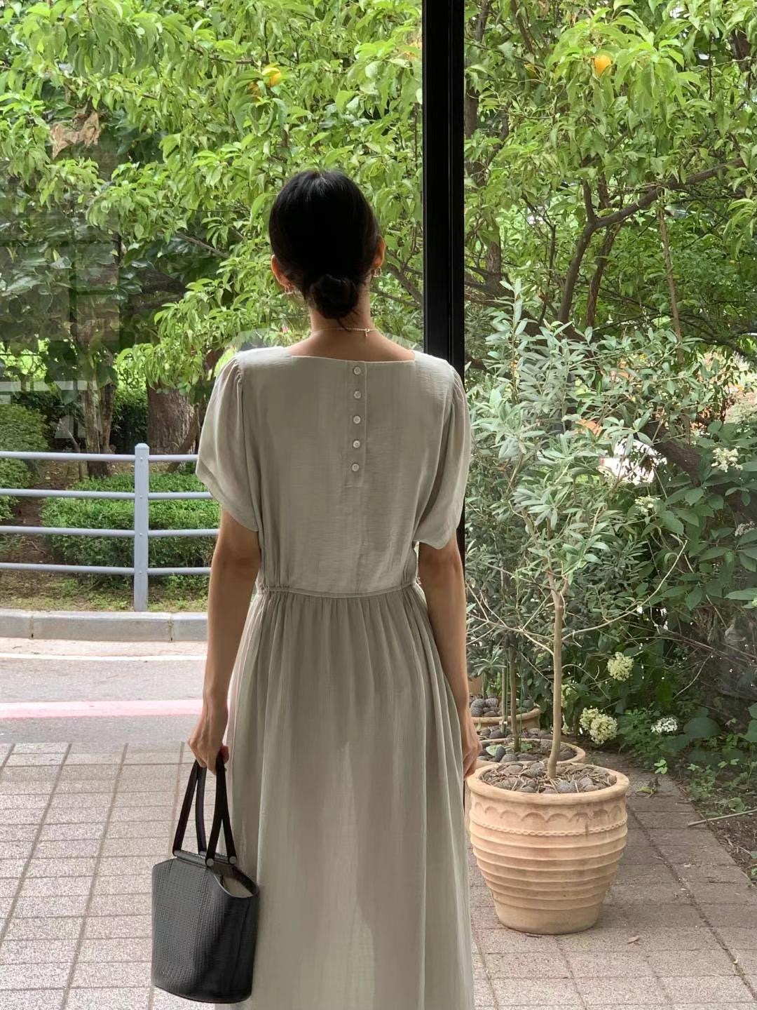 INOUF東大門㊣直郵女裝新款真品休閑時尚25春夏人氣推薦連衣裙INOUF/FLUTTER連衣裙