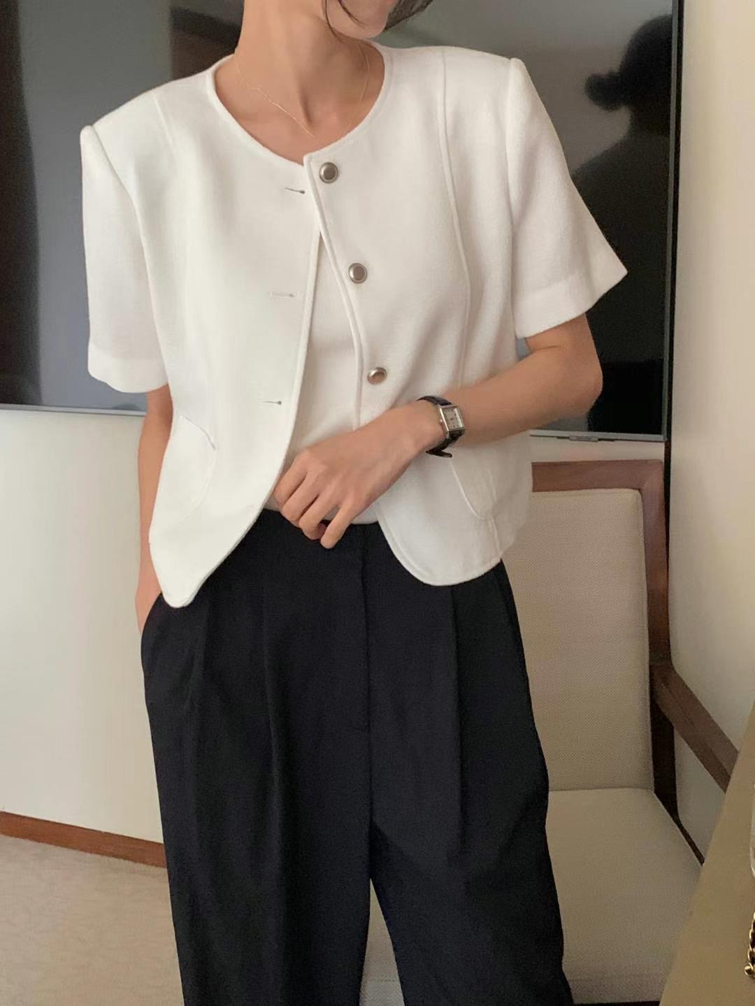 INOUF韓國代購㊣女士新品推薦真品休閑時尚熱賣人氣職業夾克INOUF/FLUTTER夾克
