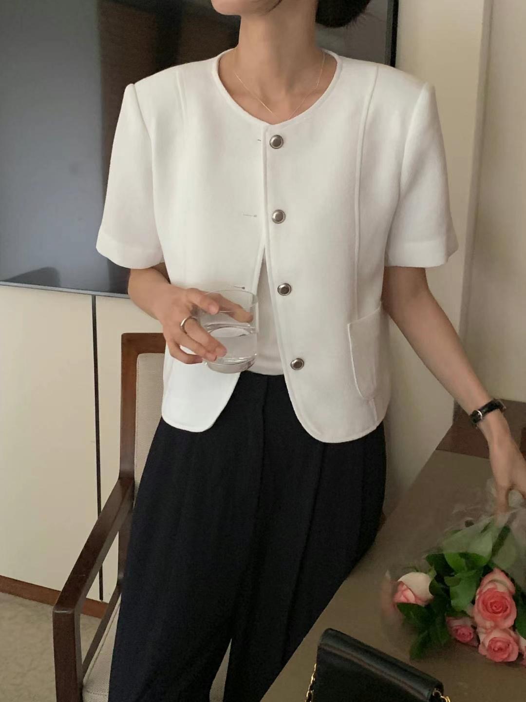 INOUF韓國代購㊣女士新品推薦真品休閑時尚熱賣人氣職業夾克INOUF/FLUTTER夾克圖色2