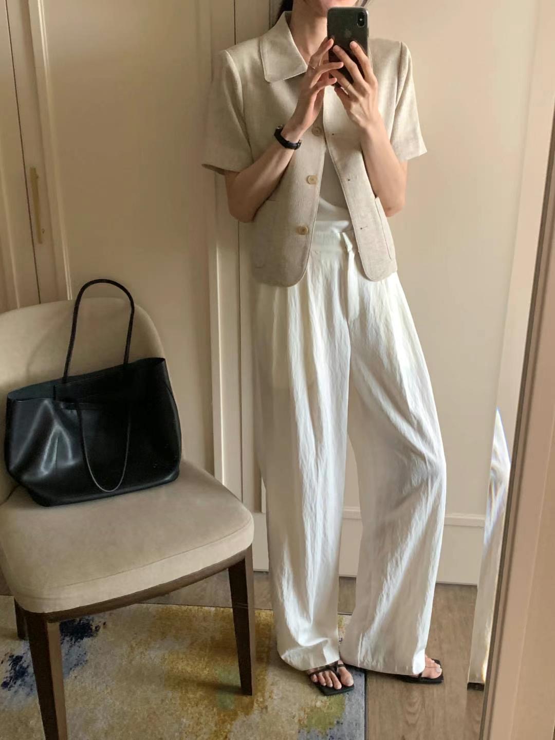 INOUF東大門㊣代購女裝新款熱賣真品職業25春夏休閑推薦休閑褲INOUF/FLUTTER休閑褲