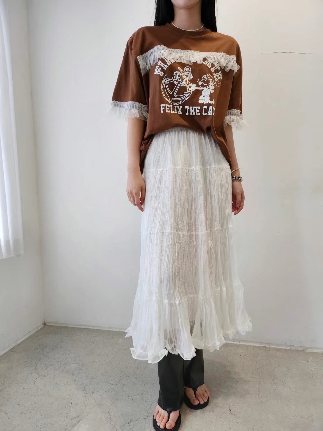 LAYERING東大門㊣實拍女裝新品人氣時尚休閑真品職業25春夏長裙LAYERING長裙圖色1