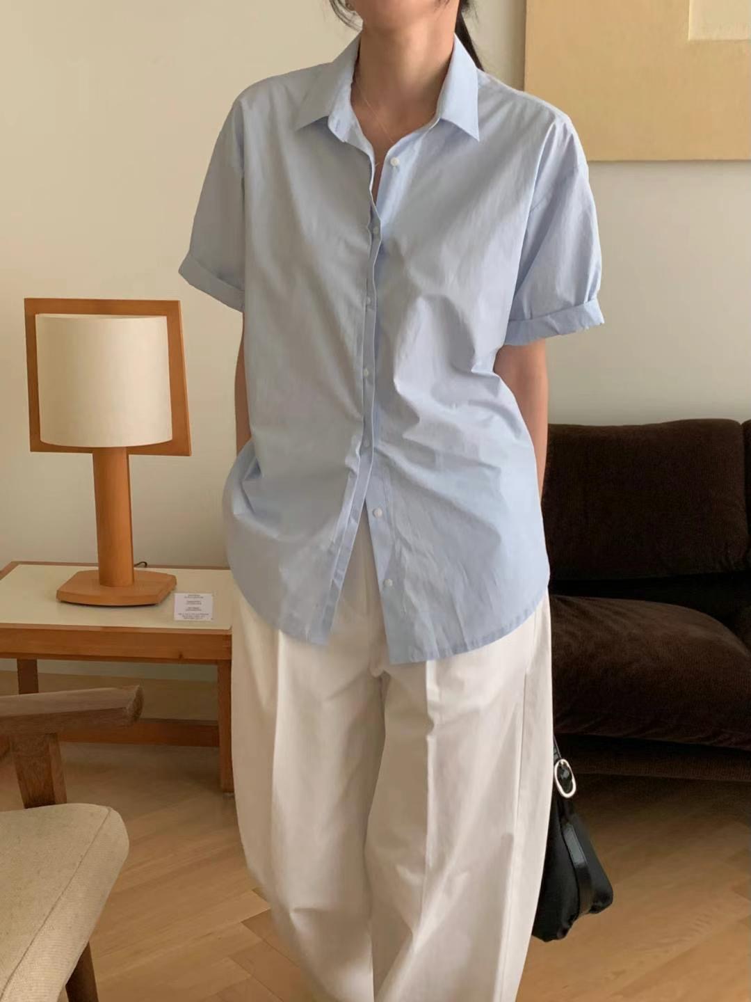 INOUF東大門㊣實拍女裝新品休閑時尚推薦職業真品襯衫蕾絲衫INOUF/FLUTTER襯衫/蕾絲衫