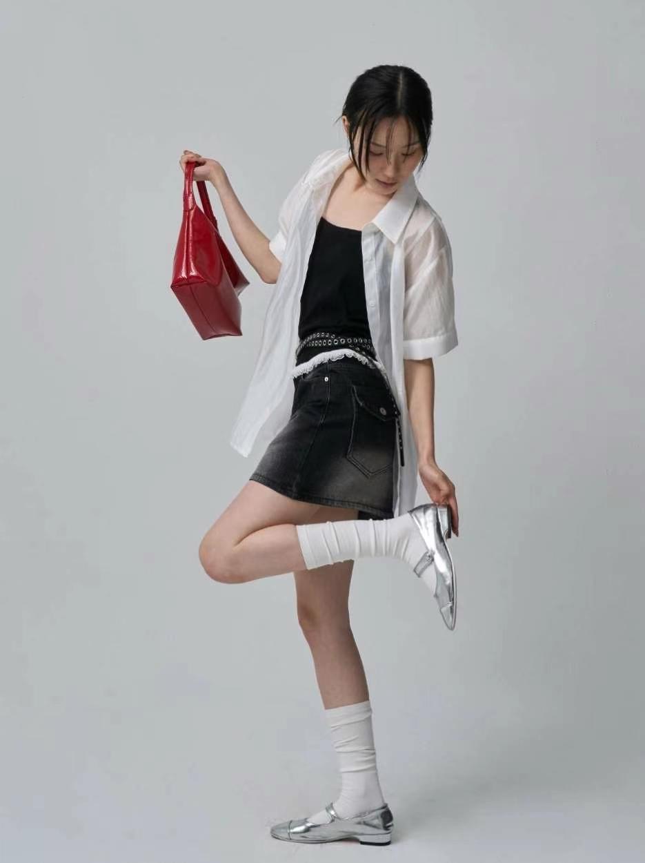 HARA東大門㊣代購女士新品真品休閑時尚人氣25春夏襯衫蕾絲衫HARA襯衫/蕾絲衫