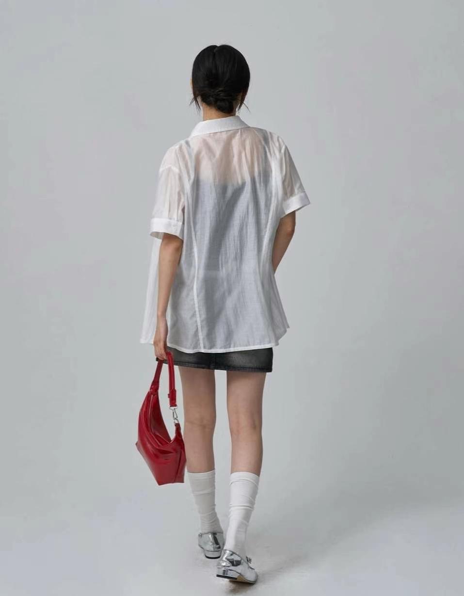 HARA東大門㊣代購女士新品真品休閑時尚人氣25春夏襯衫蕾絲衫HARA襯衫/蕾絲衫