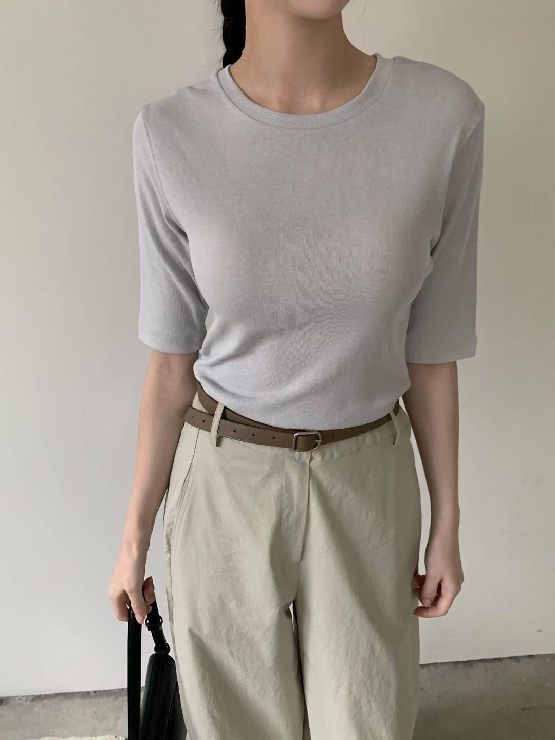 ONE DAY SUDDENLY東大門㊣代購女士新品職業人氣25春夏T恤ONE DAY SUDDENLYT恤圖色4