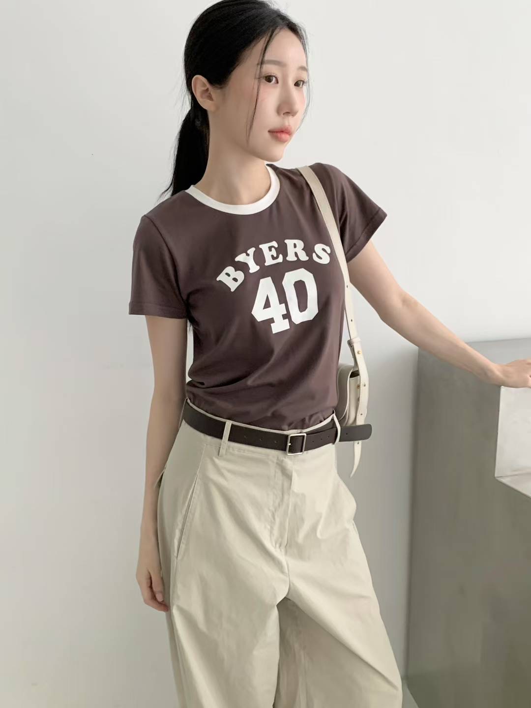 ONE DAY SUDDENLY東大門㊣實拍女裝新品時尚25春夏推薦T恤ONE DAY SUDDENLYT恤