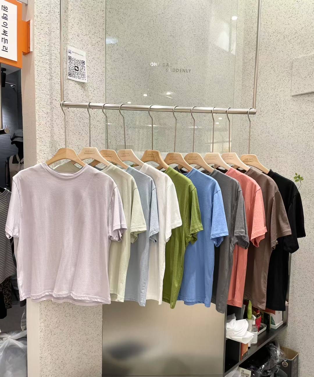 ONE DAY SUDDENLY韓國代購㊣女裝新款真品人氣職業休閑T恤ONE DAY SUDDENLYT恤圖色7左七色