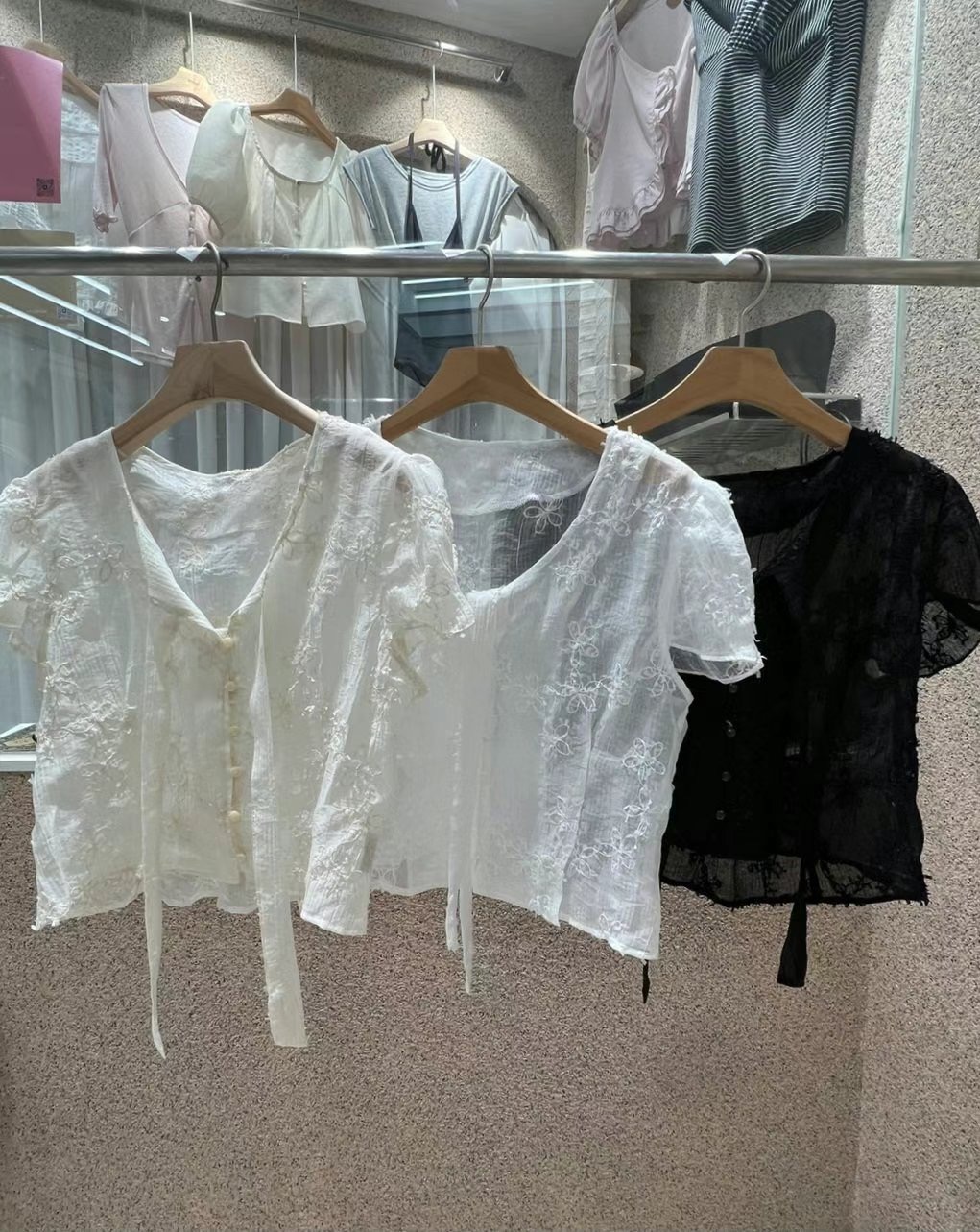 HAVE東大門㊣實拍女士新品真品休閑熱賣襯衫蕾絲衫刺繡雪紡HAVE襯衫/蕾絲衫