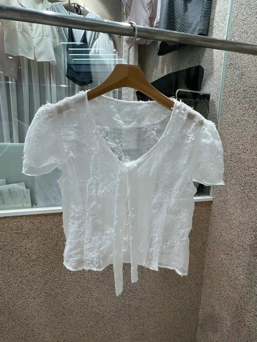 HAVE東大門㊣實拍女士新品真品休閑熱賣襯衫蕾絲衫刺繡雪紡HAVE襯衫/蕾絲衫圖色1