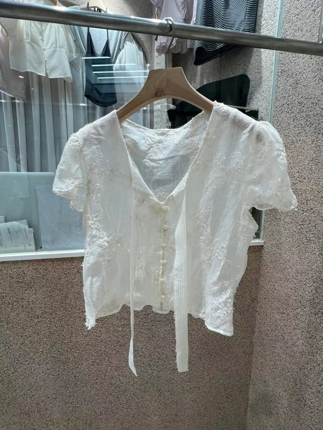 HAVE東大門㊣實拍女士新品真品休閑熱賣襯衫蕾絲衫刺繡雪紡HAVE襯衫/蕾絲衫圖色2