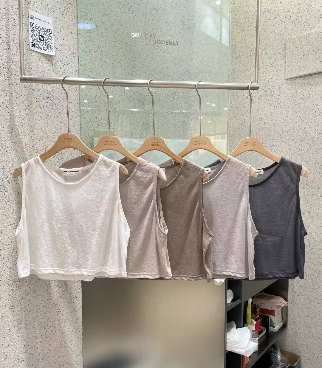 ONE DAY SUDDENLY韓國代購㊣女裝新品25春夏職業吊帶背心ONE DAY SUDDENLY吊帶/背心