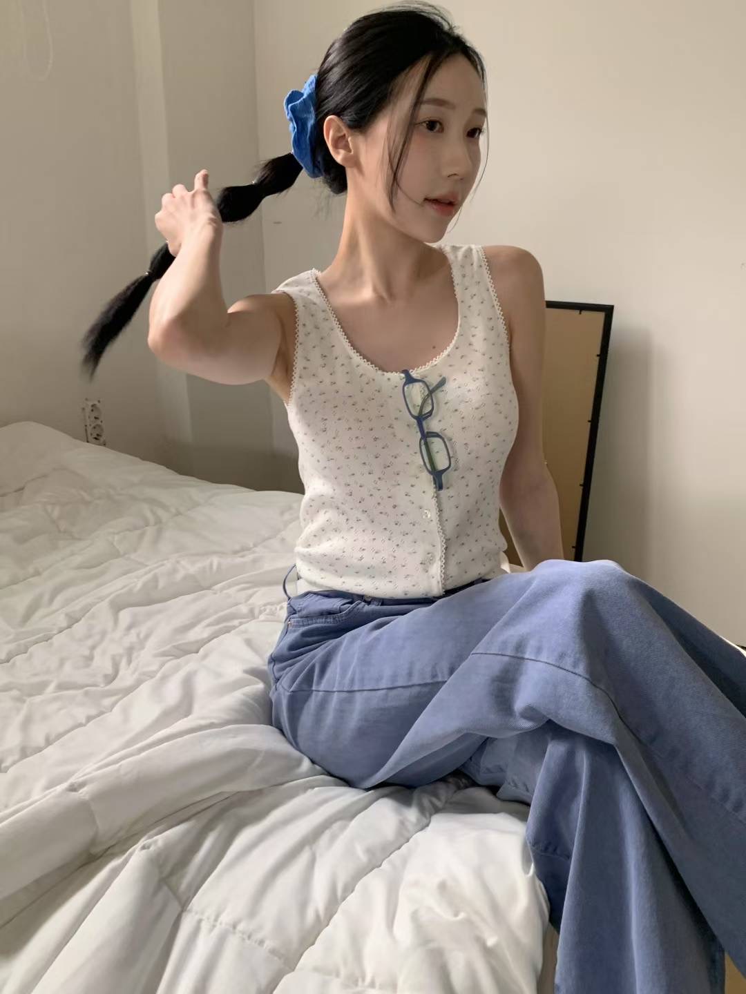 ONE DAY SUDDENLY韓國代購㊣女裝新款休閑推薦25春夏吊帶背心ONE DAY SUDDENLY吊帶/背心