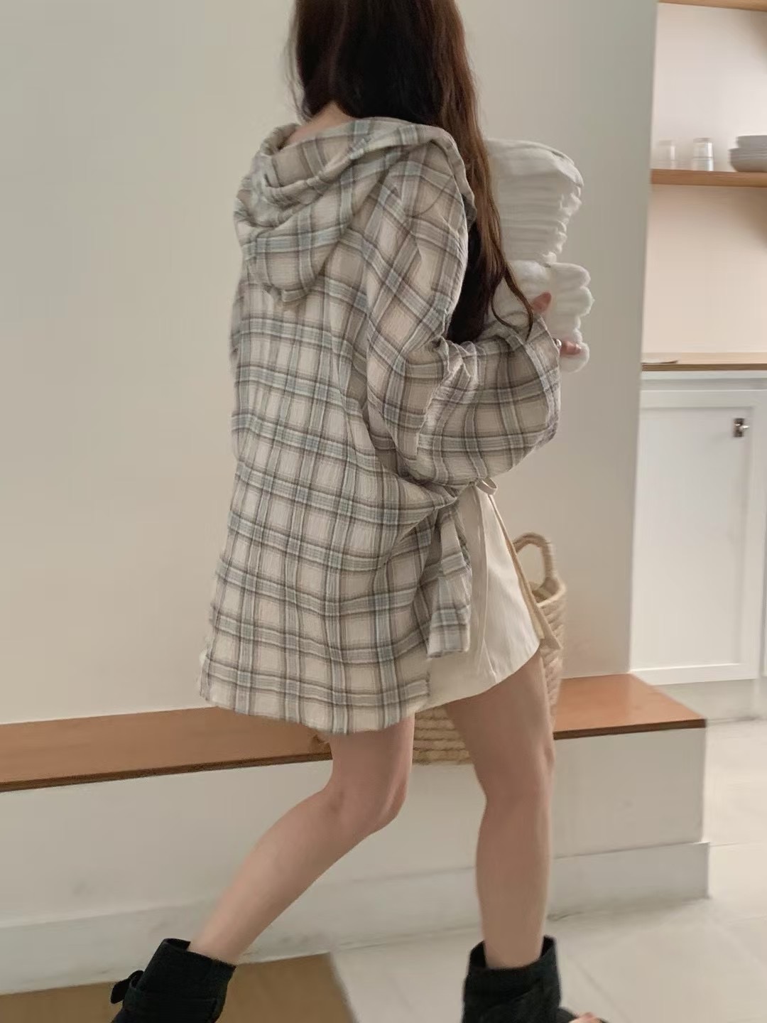 UNCOVER CUBE東大門㊣代購女士新品休閑25春夏人氣襯衫蕾絲衫LALAGIRL襯衫/蕾絲衫