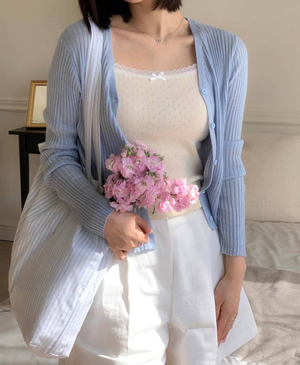 SALT.B韓國代購㊣女裝新品熱賣人氣真品25春夏職業推薦針織衫SALT.B針織衫圖色4