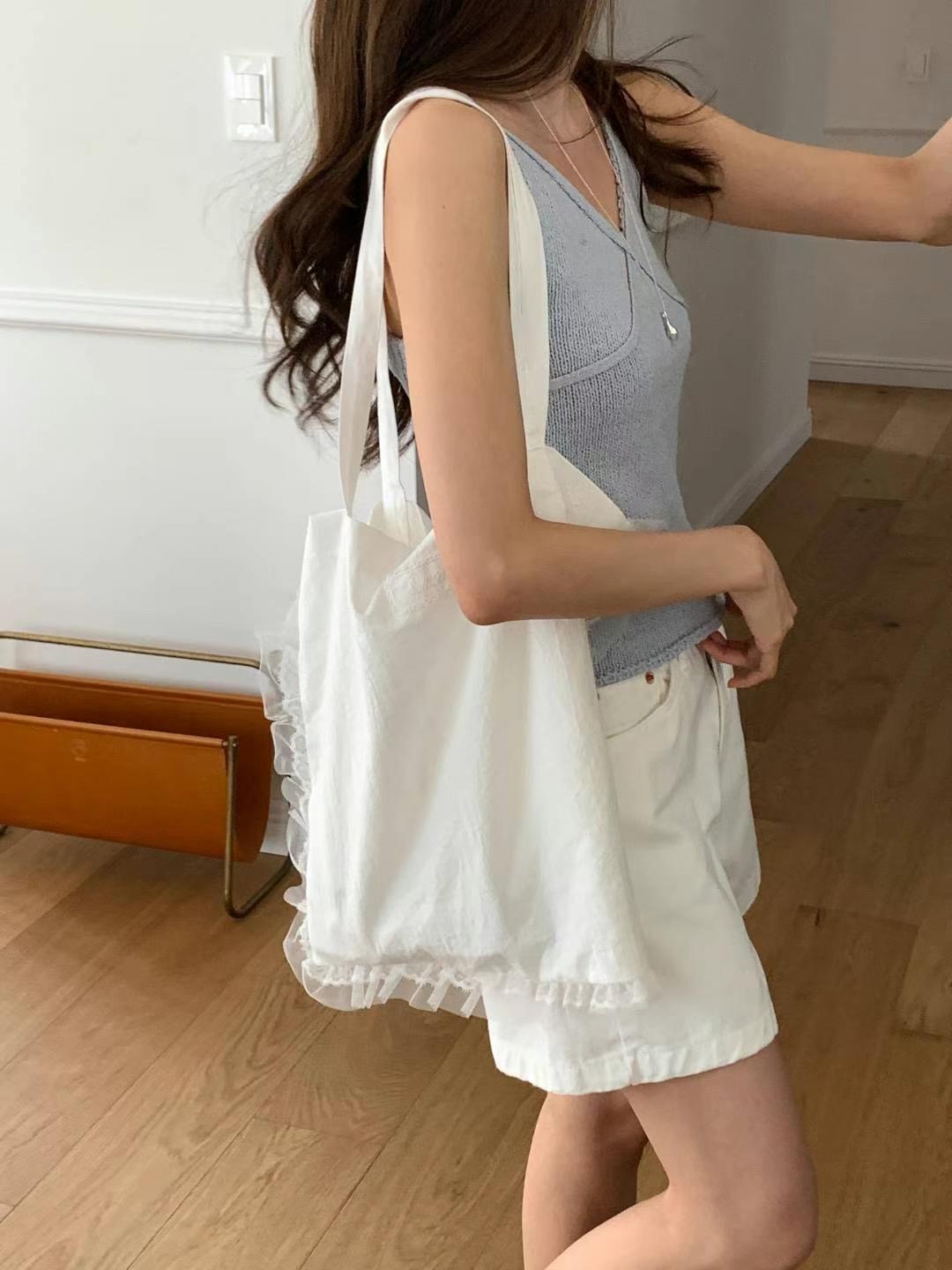 SALT.B韓國直郵㊣女士新品人氣25春夏推薦真品單肩斜跨包蕾絲SALT.B單肩/斜跨包