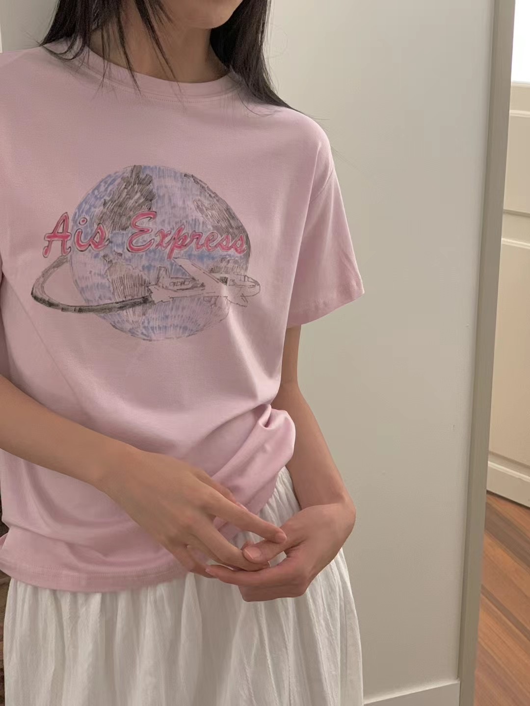 OBE韓國代購㊣女裝新品人氣時尚熱賣職業推薦25春夏休閑T恤OBET恤