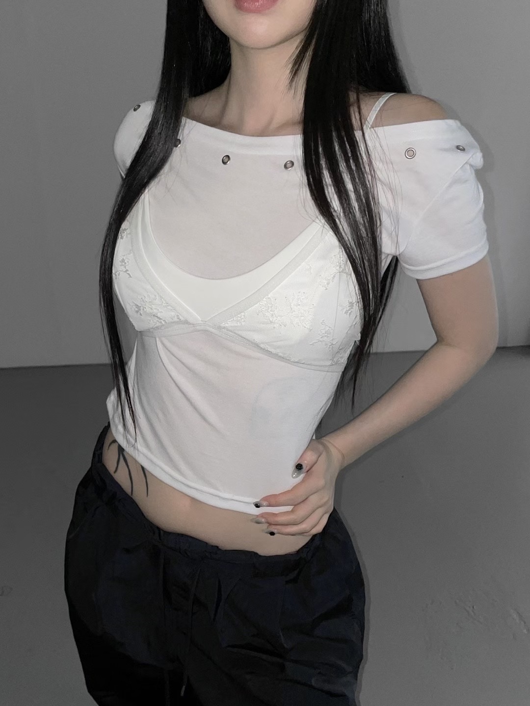 HIDDENHILLS東大門㊣實拍女士新品25春夏推薦時尚職業人氣T恤HIDDENHILLST恤圖色2