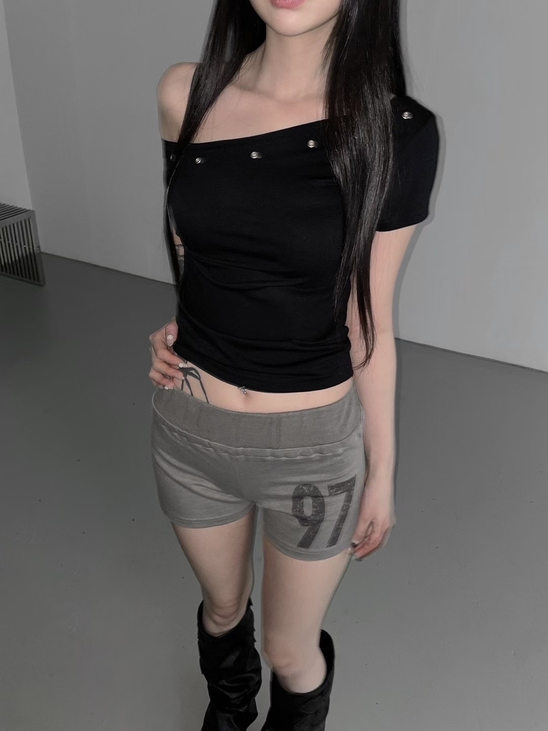 HIDDENHILLS東大門㊣實拍女士新品25春夏推薦時尚職業人氣T恤HIDDENHILLST恤圖色3