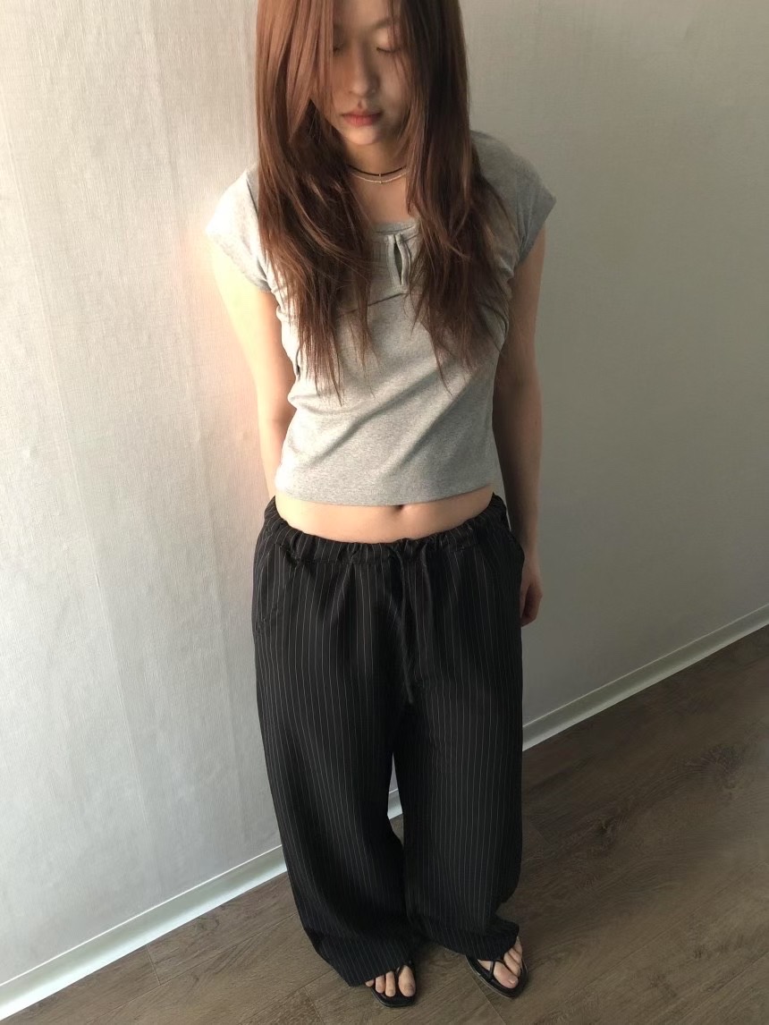 HIDDENHILLS韓國代購㊣女裝新款推薦25春夏人氣時尚真品休閑褲HIDDENHILLS休閑褲