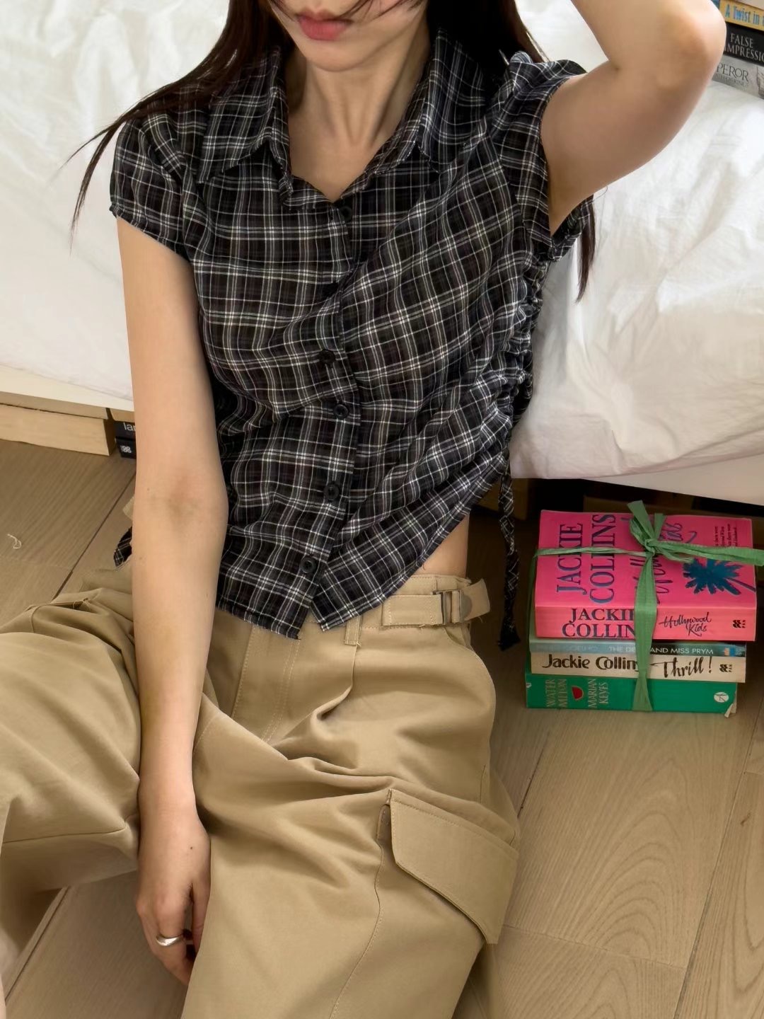IT東大門㊣直郵女士新款25春夏時尚休閑推薦真品襯衫蕾絲衫IT襯衫/蕾絲衫