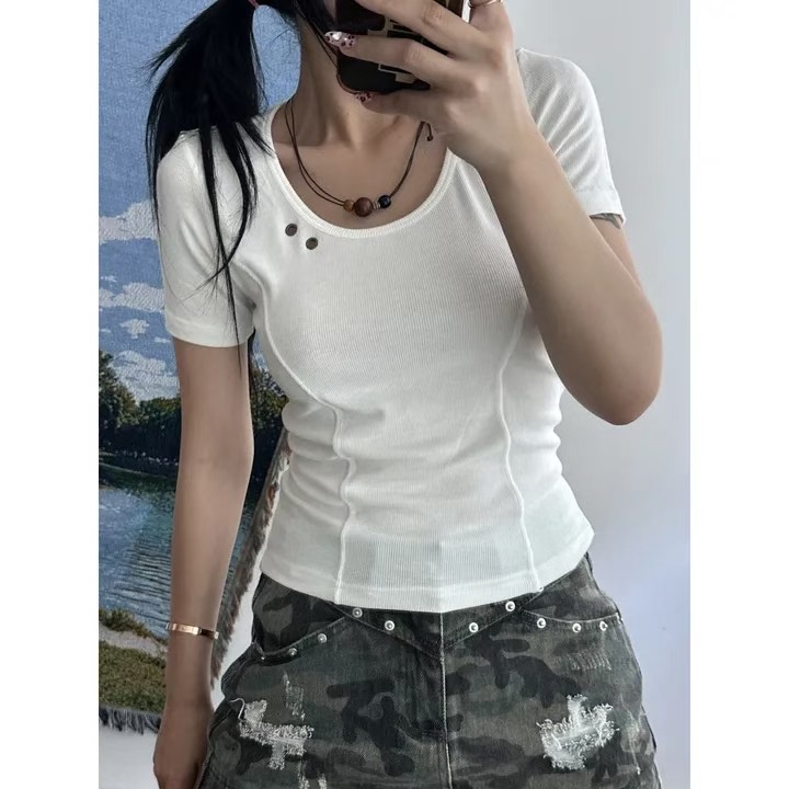 HIDDENHILLS東大門㊣直郵女裝新品25春夏時尚真品休閑人氣T恤HIDDENHILLST恤