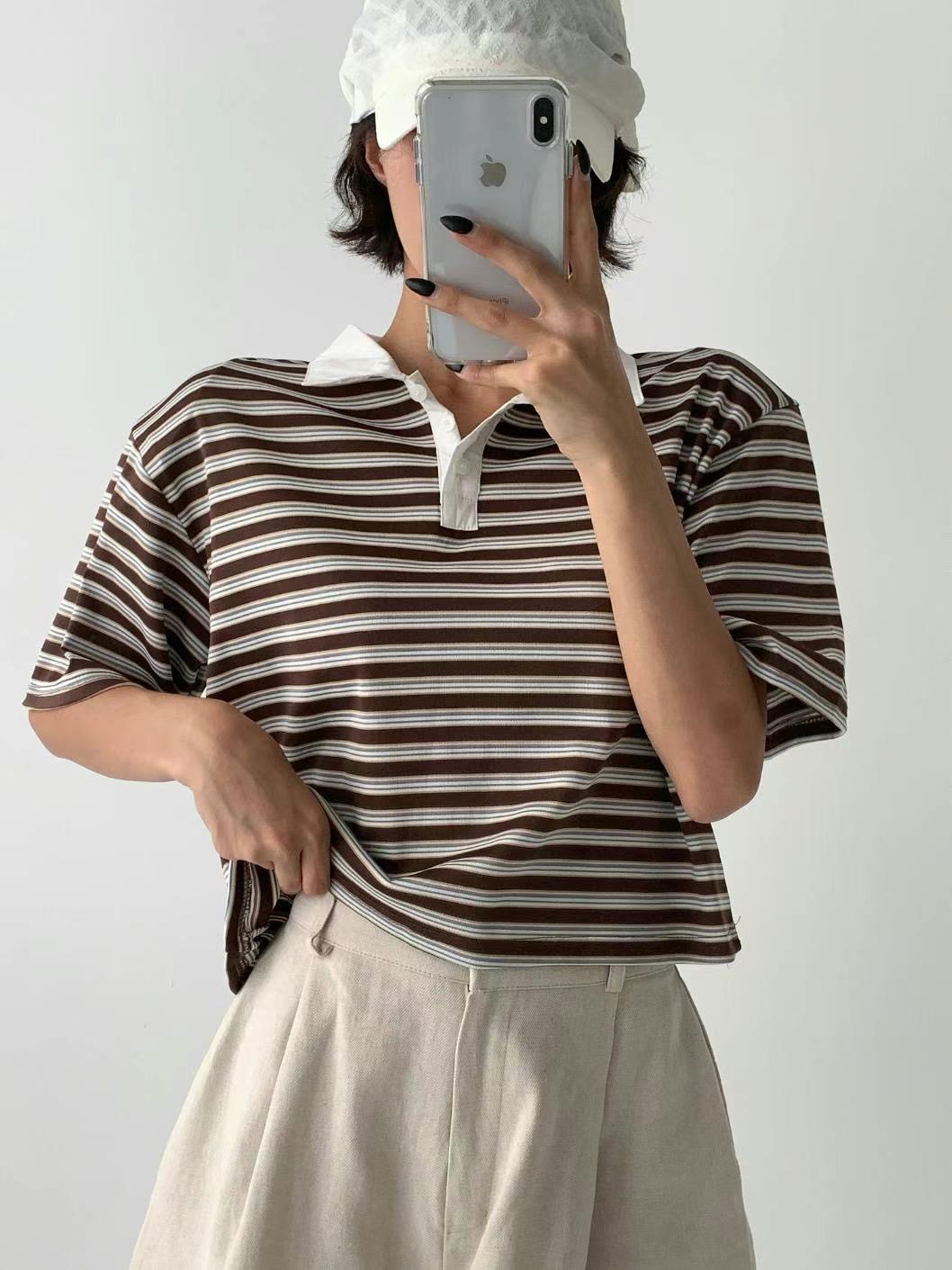 CELEB-셀럽-T東大門㊣實拍女裝新品休閑人氣推薦熱賣職業T恤CELEB-TT恤圖色2