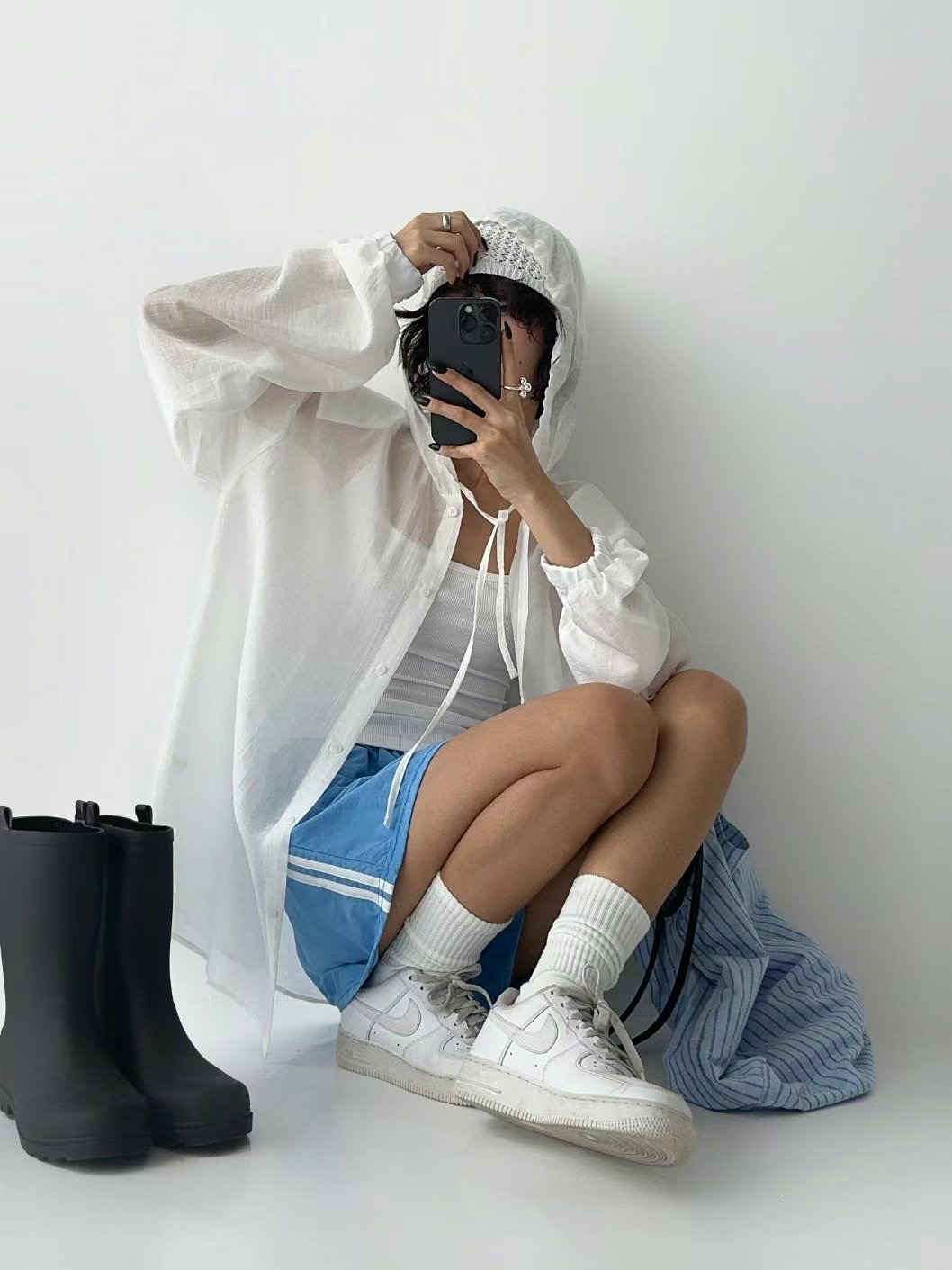 CELEB-셀럽-T東大門㊣實拍女士新款職業襯衫蕾絲衫連帽衫CELEB-T襯衫/蕾絲衫