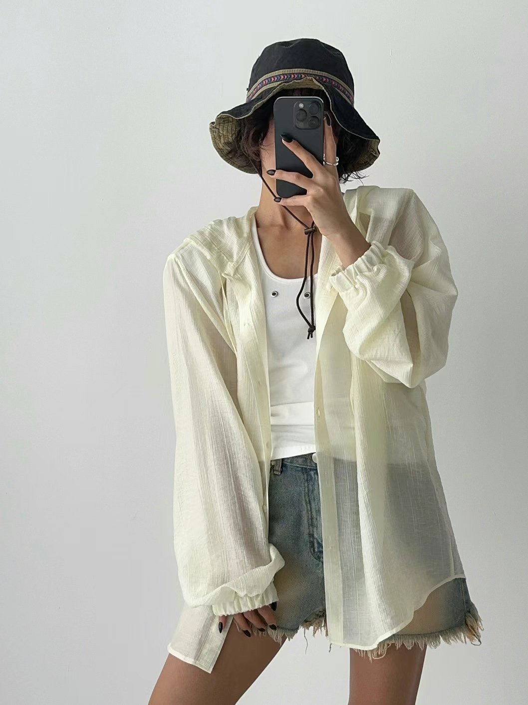 CELEB-셀럽-T東大門㊣實拍女士新款職業襯衫蕾絲衫連帽衫CELEB-T襯衫/蕾絲衫圖色2