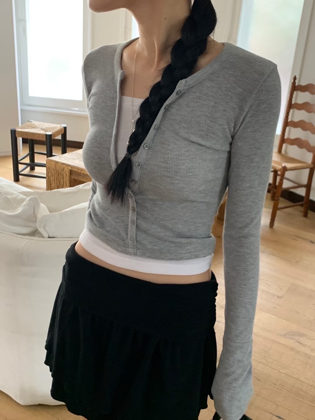 HIDDENHILLS韓國代購㊣女士新款推薦休閑25春夏人氣長袖T恤HIDDENHILLS長袖T恤