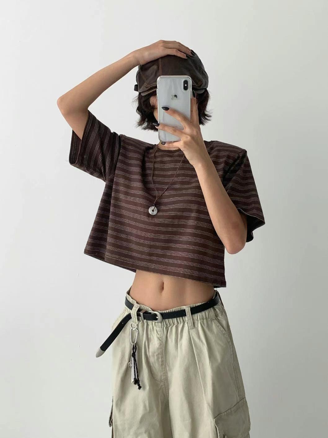 CELEB-셀럽-T韓國直郵㊣女裝新款熱賣25春夏職業推薦真品T恤CELEB-TT恤圖色2
