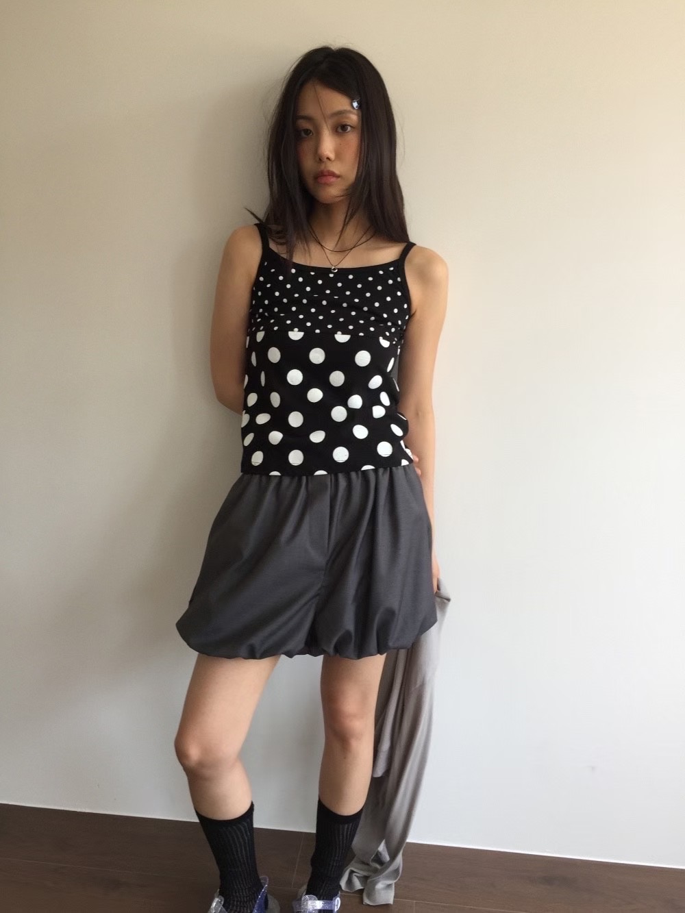 HIDDENHILLS韓國直郵㊣女士新品人氣時尚休閑推薦熱賣吊帶背心HIDDENHILLS吊帶/背心