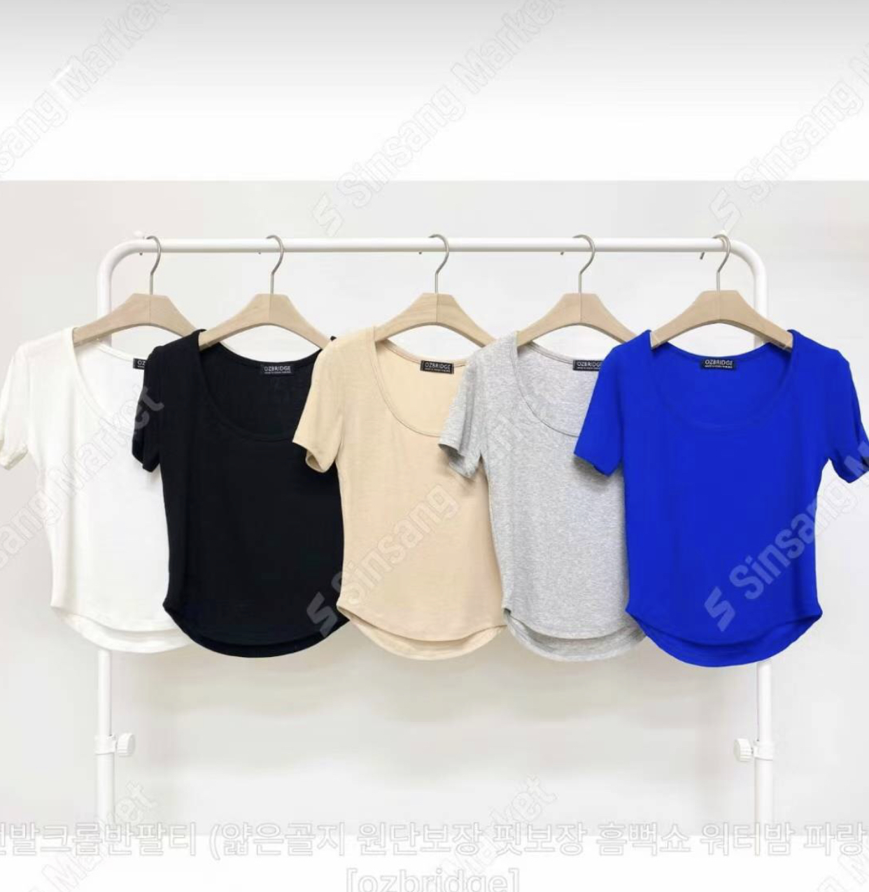 OZBRIDGE 오즈브릿지東大門㊣直郵女士新品25春夏休閑時尚T恤OZBRIDGE 오즈브릿지T恤