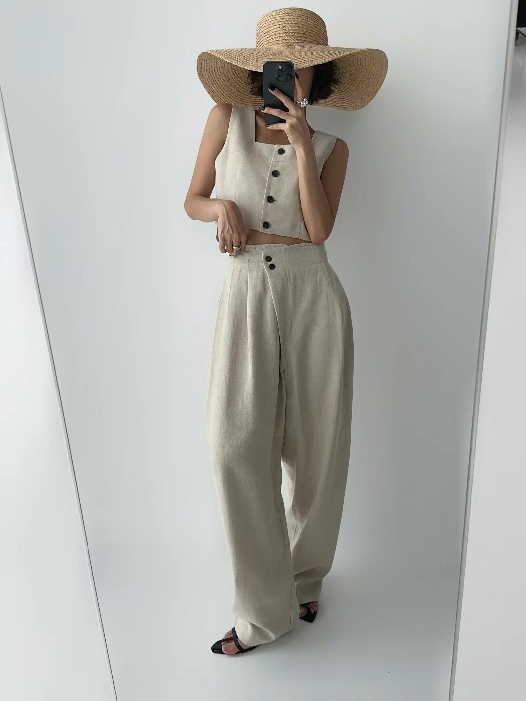 CELEB-셀럽-T東大門㊣直郵女裝新款25春夏休閑熱賣推薦套裝CELEB-T套裝圖色1