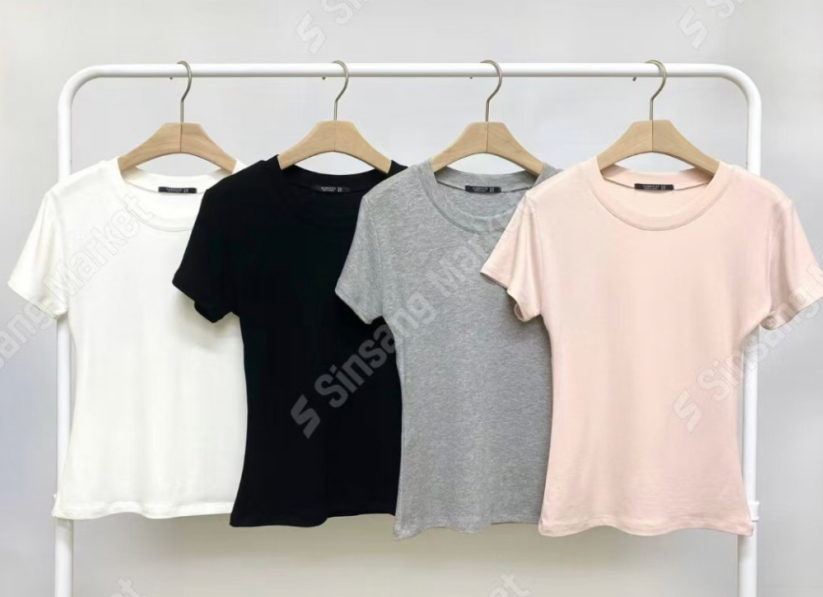 OZBRIDGE 오즈브릿지東大門㊣直郵女士新品25春夏人氣T恤修身OZBRIDGE 오즈브릿지T恤