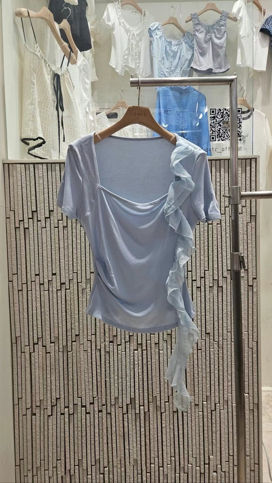 IGOTC-아가씨-T東大門㊣代購女裝新品休閑25春夏真品時尚T恤IGOTC-아가씨-TT恤