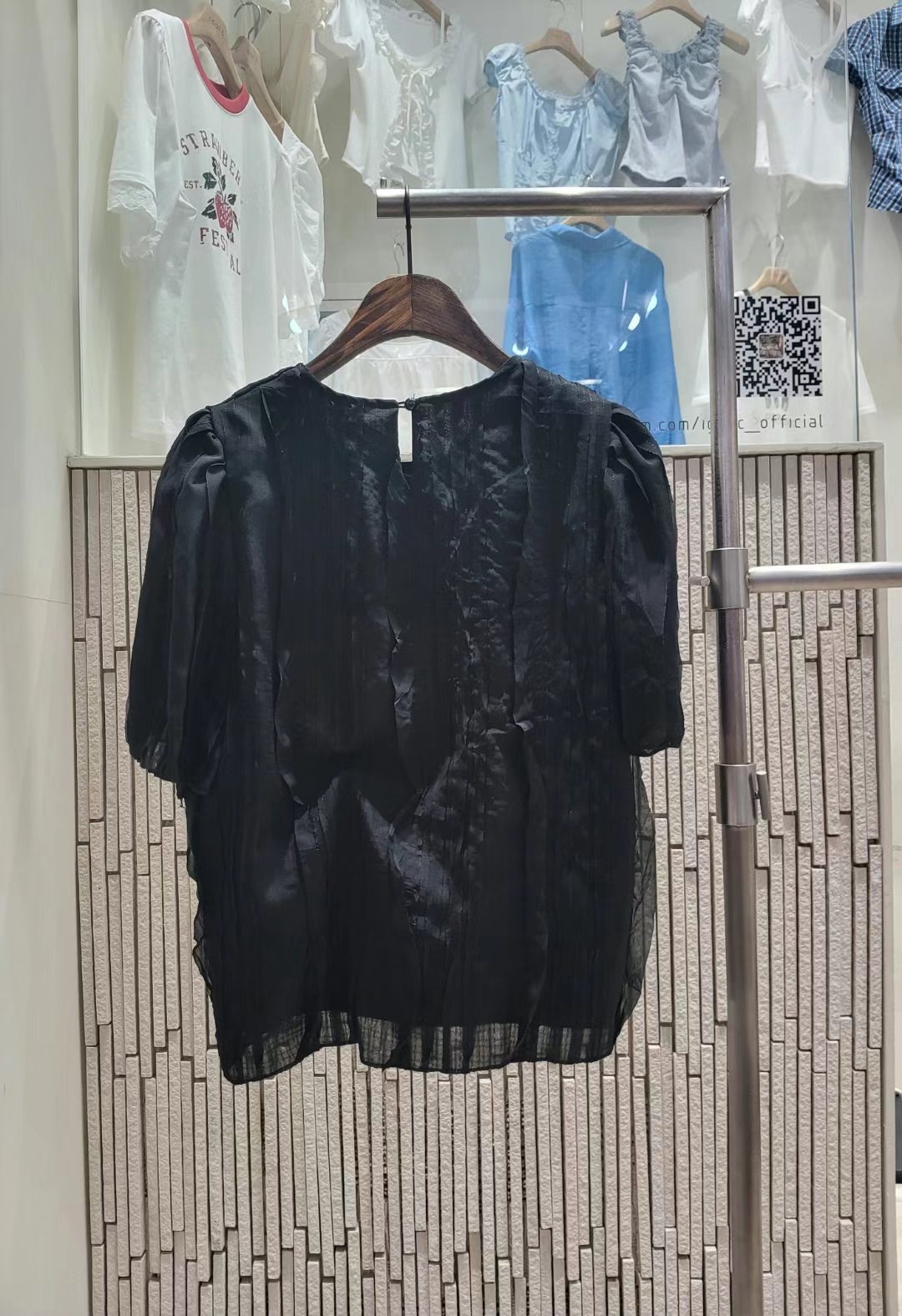 IGOTC-아가씨-T東大門㊣實拍女士新品25春夏時尚襯衫蕾絲衫IGOTC-아가씨-T襯衫/蕾絲衫