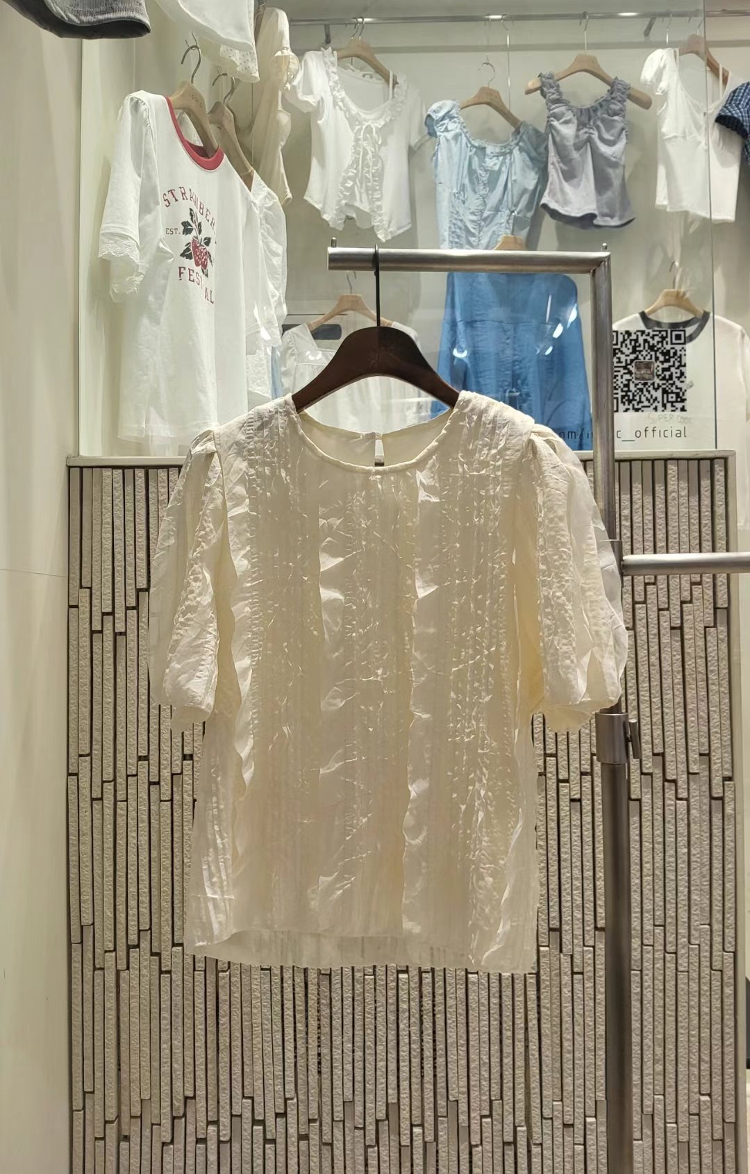 IGOTC-아가씨-T東大門㊣實拍女士新品25春夏時尚襯衫蕾絲衫IGOTC-아가씨-T襯衫/蕾絲衫