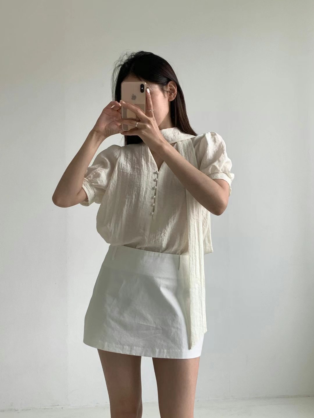 IGOTC-아가씨-T東大門㊣直郵女士新款真品襯衫蕾絲衫歐根紗IGOTC-아가씨-T襯衫/蕾絲衫