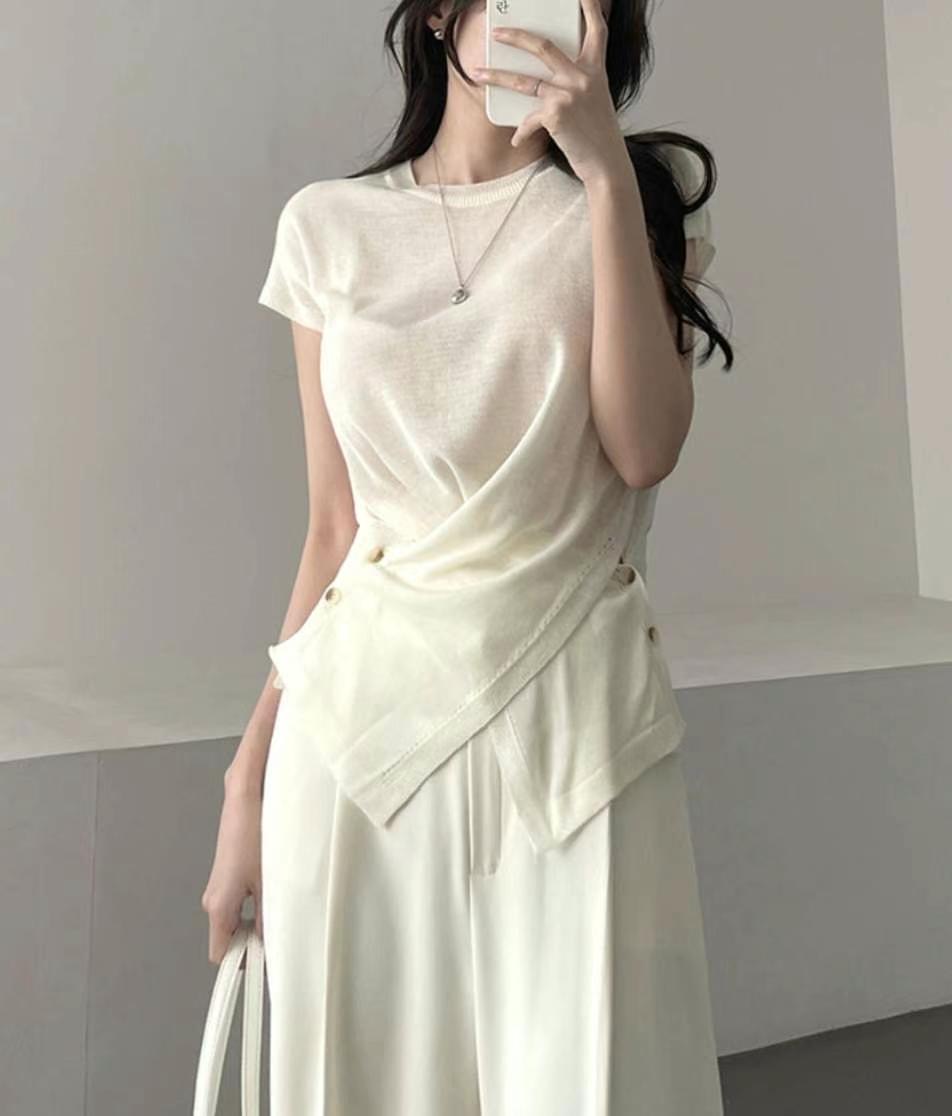 LOOK韓國代購㊣女裝新品推薦時尚人氣25春夏職業休閑熱賣T恤LOOKT恤